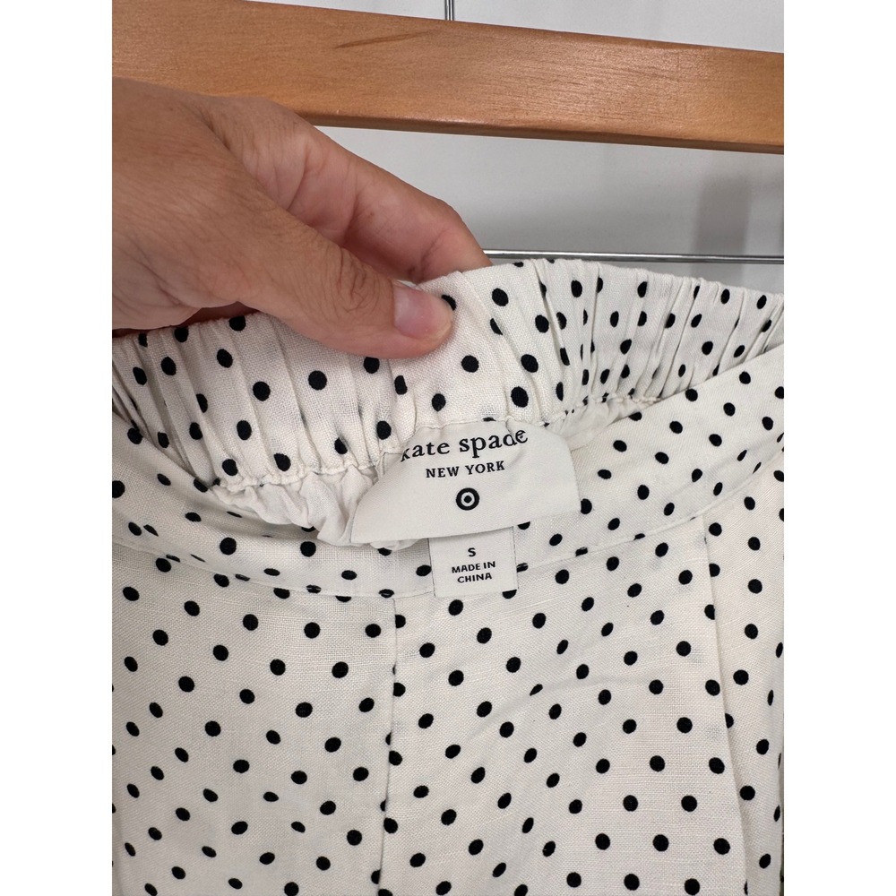 Kate Spade for Target Shorts Womens Small Cream Polka Dot Linen Blend NWT - Picture 5 of 11